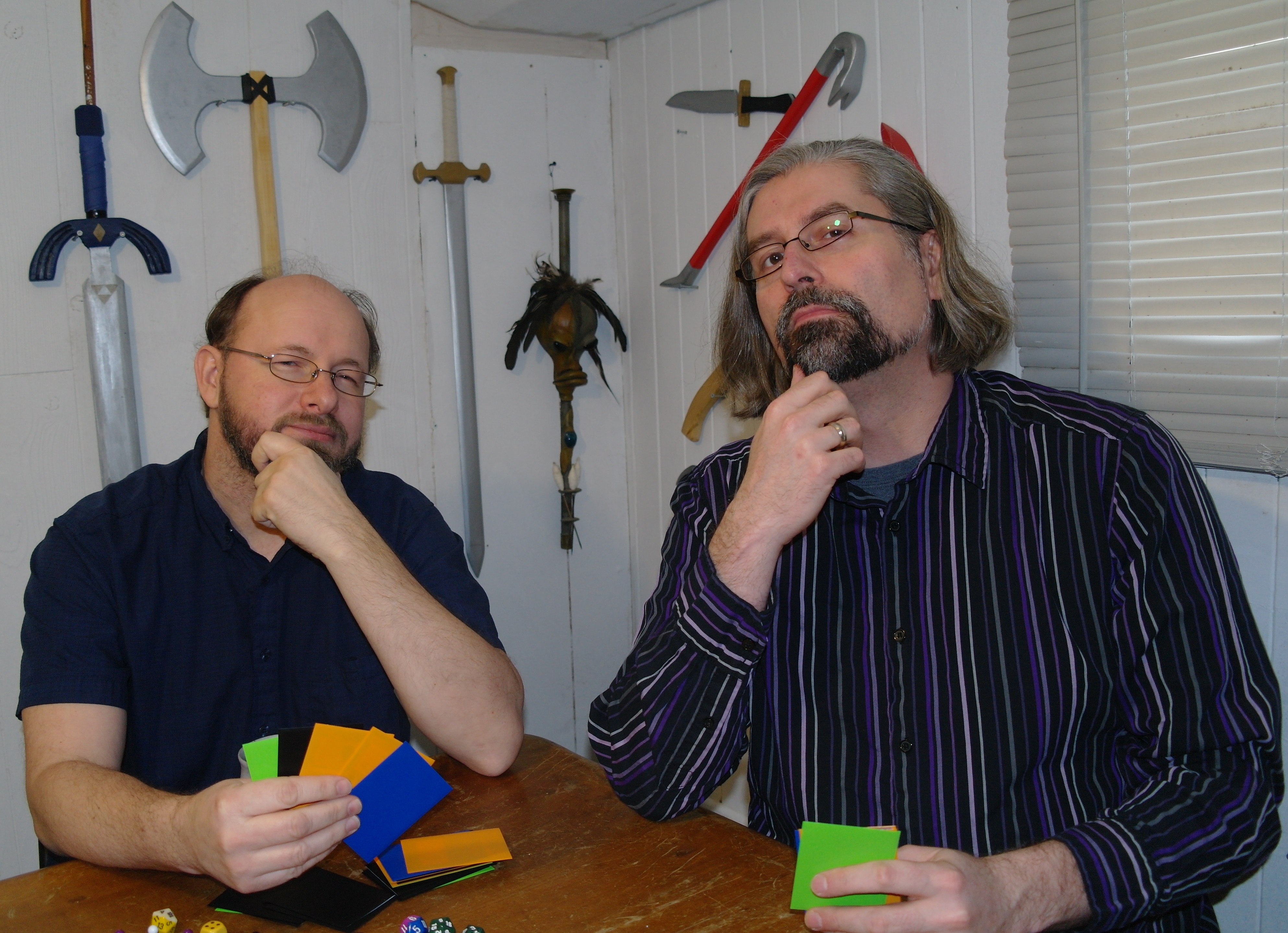 Tom and Trevor think up new games in Tom's basement